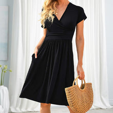 Laden Sie das Bild in den Galerie-Viewer, Elegantes Kleid mit V-Ausschnitt für Frühling und Sommer