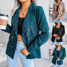 Laden Sie das Bild in den Galerie-Viewer, Herbst Damen-Blazer Aus Cord