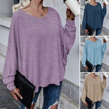 Laden Sie das Bild in den Galerie-Viewer, Einfarbiges Lockeres Geschnürtes T-Shirt für Damen