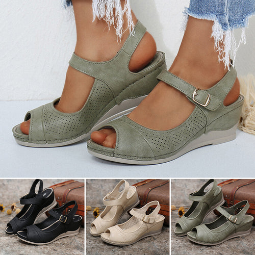 Klassische Lässige Sandalen Mit Fischmaul