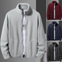 Laden Sie das Bild in den Galerie-Viewer, Wende-Sweatshirt mit Stehkragen aus Fleece
