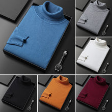 Laden Sie das Bild in den Galerie-Viewer, Einfarbiger Eleganter Rollkragenpullover für Herren
