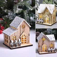Laden Sie das Bild in den Galerie-Viewer, Weihnachtsdekoration LED Leuchtendes Blockhaus