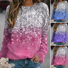 Laden Sie das Bild in den Galerie-Viewer, Bedrucktes Langärmliges T-Shirt mit Rundhalsausschnitt