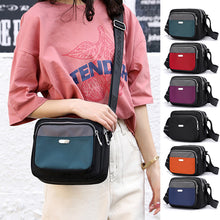 Laden Sie das Bild in den Galerie-Viewer, Kontrastierende lässige leichte wasserdichte Umhängetasche aus Nylon