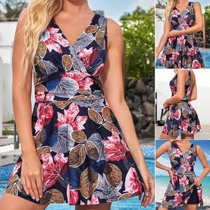 Ahornblatt-Bikini mit Blumenmuster