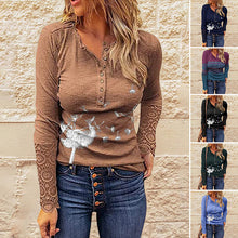 Laden Sie das Bild in den Galerie-Viewer, Ethnischer Strickpullover mit Löwenzahnmuster