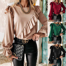 Laden Sie das Bild in den Galerie-Viewer, Elegante Bluse mit Rüschen für Damen