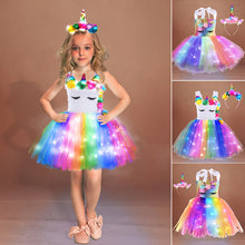 Laden Sie das Bild in den Galerie-Viewer, Beleuchtetes Einhorn Prinzessinnenkleid