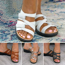 Laden Sie das Bild in den Galerie-Viewer, Damen Sandalen mit Kreuzklettverschluss