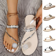 Laden Sie das Bild in den Galerie-Viewer, Sommer glänzende Strass Sandalen