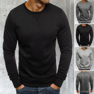 Lässiger Lockerer Einfarbiger Langarm-Pullover für Herren