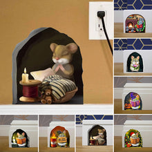 Laden Sie das Bild in den Galerie-Viewer, 3D Maus Wandtattoo Aufkleber
