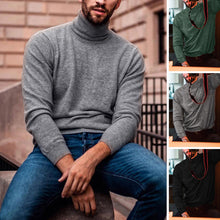 Laden Sie das Bild in den Galerie-Viewer, Langärmliger Strickpullover mit Rollkragen