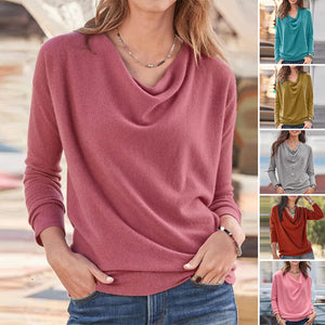 Damen Einfarbiger Pullover