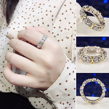 Laden Sie das Bild in den Galerie-Viewer, Eleganter Kreuz-Diamantring