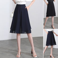 Laden Sie das Bild in den Galerie-Viewer, Damen Sommerhose aus Chiffon mit weitem Bein