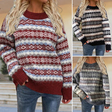 Laden Sie das Bild in den Galerie-Viewer, Weihnachten Gestreifter Strickpullover