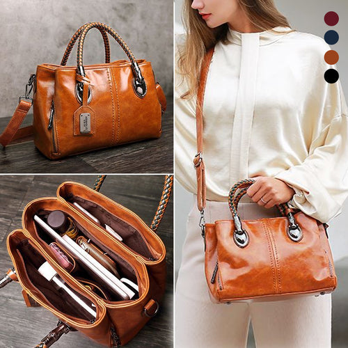 Trendige Retro-Umhängetasche aus PU-Leder