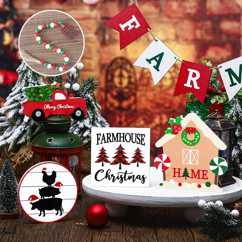 Weihnachten Geschichtete Tablett Dekorationen