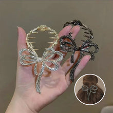 Laden Sie das Bild in den Galerie-Viewer, Bogenknoten leicht-Luxus-Haarspange