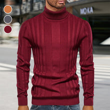 Laden Sie das Bild in den Galerie-Viewer, Lässiger Strickpullover mit Rollkragen für Herren