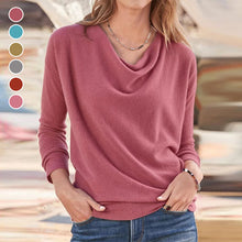 Laden Sie das Bild in den Galerie-Viewer, Damen Einfarbiger Pullover