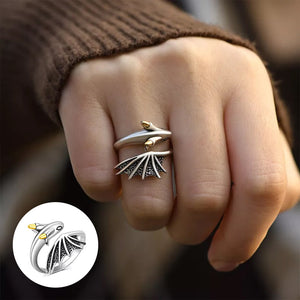 Kleiner Drache verstellbarer Ring