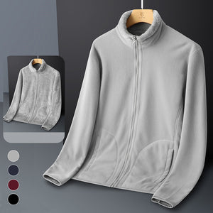 Wende-Sweatshirt mit Stehkragen aus Fleece