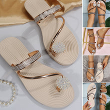 Laden Sie das Bild in den Galerie-Viewer, Sommer glänzende Strass Sandalen