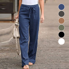 Laden Sie das Bild in den Galerie-Viewer, Lässige Sommerhose mit weitem Bein und Kordelzug