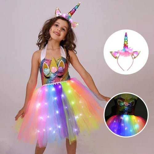 Beleuchtetes Einhorn Prinzessinnenkleid