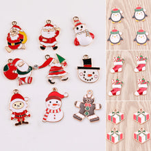 Laden Sie das Bild in den Galerie-Viewer, Weihnachten Schneemann und Schneeflocke Anhänger