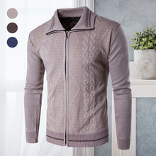 Laden Sie das Bild in den Galerie-Viewer, Lässiger Pullover mit Revers und Reißverschluss