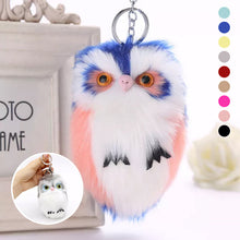Laden Sie das Bild in den Galerie-Viewer, Süßer Plüsch-Eulen-Schlüsselanhänger