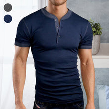 Laden Sie das Bild in den Galerie-Viewer, Modisches Einfarbiges Kurzarm-Fitness-T-Shirt