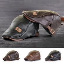 Laden Sie das Bild in den Galerie-Viewer, Neue trendige Baskenmütze aus Leder
