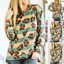 Laden Sie das Bild in den Galerie-Viewer, Lockeres Gestreiftes T-Shirt mit Rundhalsausschnitt