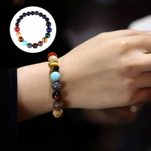 Laden Sie das Bild in den Galerie-Viewer, Buntes Armband mit Sternenhimmel des Sonnensystems