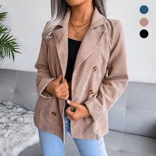 Laden Sie das Bild in den Galerie-Viewer, Herbst Damen-Blazer Aus Cord