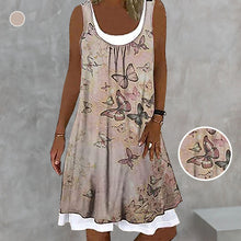 Laden Sie das Bild in den Galerie-Viewer, Ärmelloses Kleid mit Digitaldruck