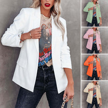 Laden Sie das Bild in den Galerie-Viewer, Einfacher Einfarbiger Blazer