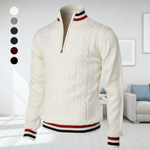 Laden Sie das Bild in den Galerie-Viewer, Farbe-Block-Rollkragenpullover mit Reißverschluss