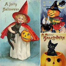 Laden Sie das Bild in den Galerie-Viewer, Retro Halloween Postkarten (24 Stück)