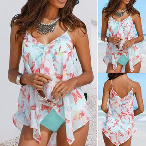 Beliebter Farbiger Bikini Aus Chiffon