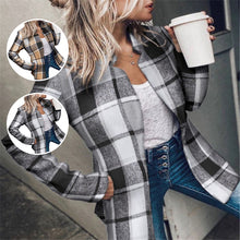 Laden Sie das Bild in den Galerie-Viewer, Trendiger Karierter Mantel