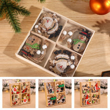 Laden Sie das Bild in den Galerie-Viewer, Weihnachtsschmuck aus Holz (12 Stück)