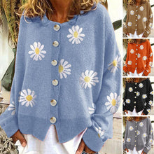 Laden Sie das Bild in den Galerie-Viewer, Süße Strickjacke mit Gänseblümchen