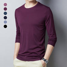 Laden Sie das Bild in den Galerie-Viewer, Langarm-T-Shirt mit Rundhalsausschnitt