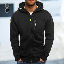 Laden Sie das Bild in den Galerie-Viewer, Kapuzen-Fleece-Sweatshirt mit durchgehendem Reißverschluss für Herren
